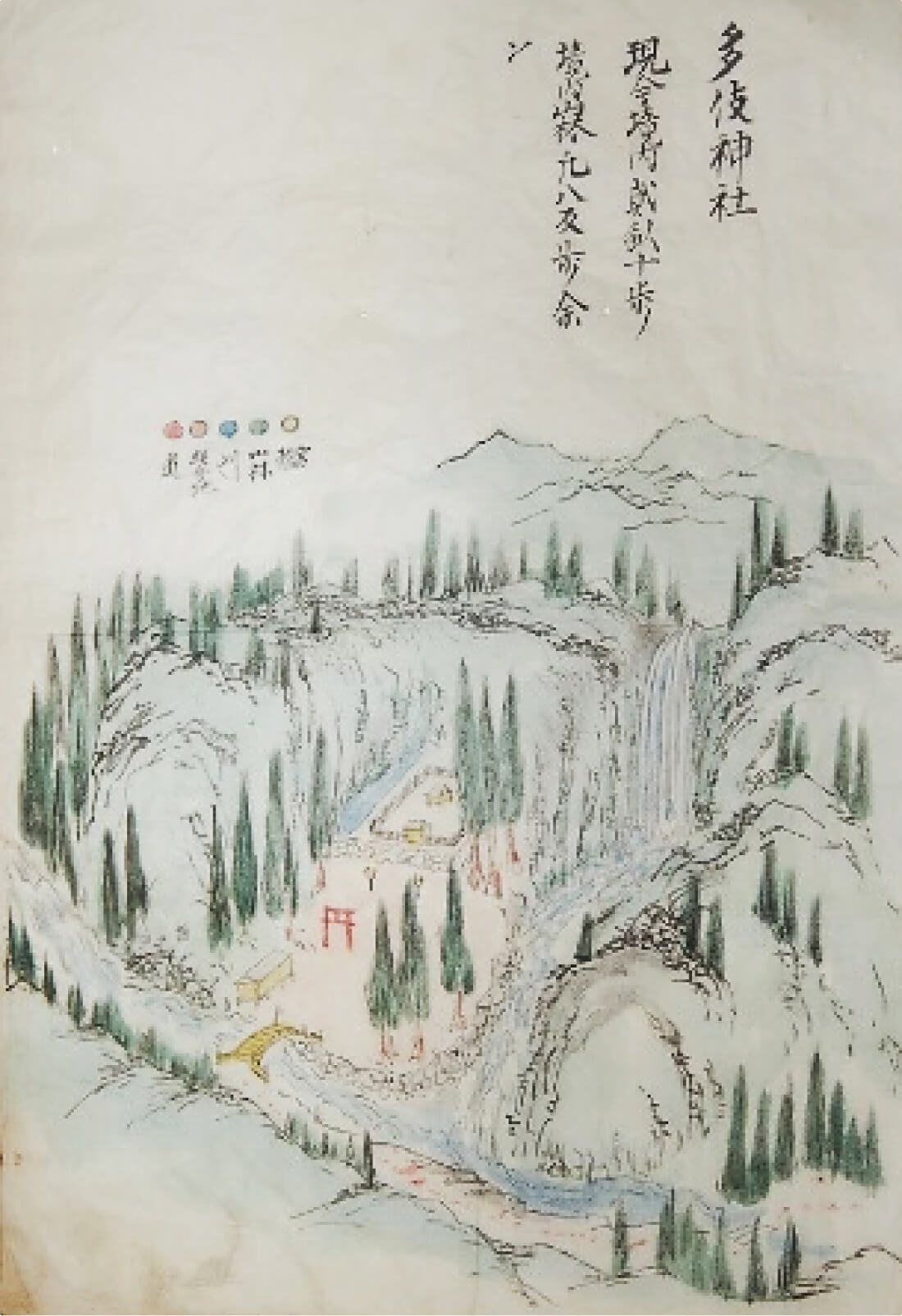 明治5年多伎神社絵図（佐藤栄之進氏 蔵）